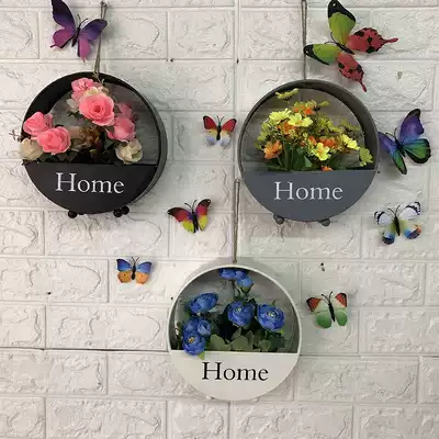 Wall decoration Wall hanging flower basket Wall flower pot Bedroom wall small flower rack Creative home Nordic room wall decoration