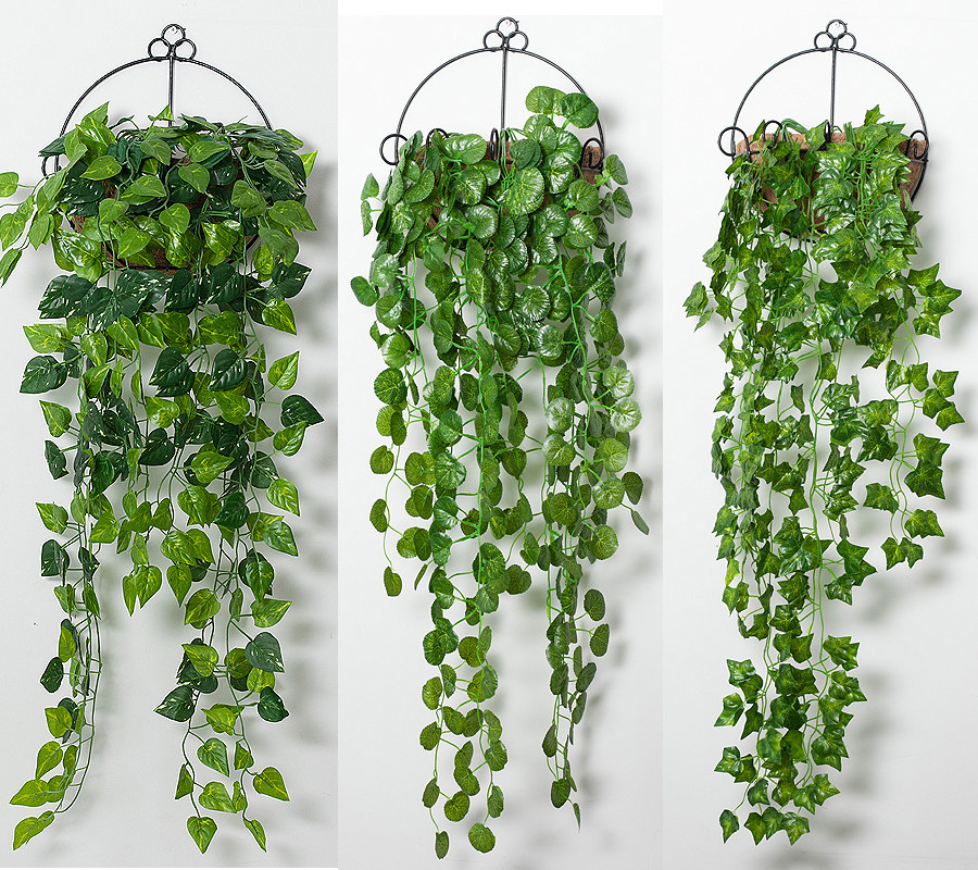 Bedroom wall decoration living room wall hanging home simulation flower wall decoration creative dining room indoor plant pendant