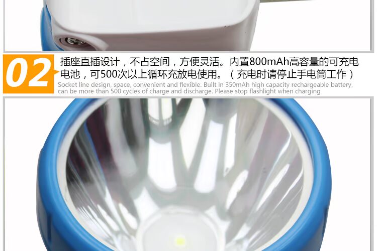 Đèn pin chiếu sáng dài có thể sạc lại ánh sáng chói dài ngoài trời đèn pin mini siêu sáng nhà cầm tay đèn pin giá đèn pin đội đầu