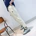 Cô gái sweatpants lỏng sinh viên mùa xuân và mùa hè trung học mới đại học giản dị quần cô gái mặc quần dài khâu lại với nhau quần dài. 