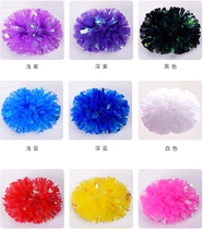 Colorful cheerleading flower ball cheerleading flower ball white color ball double-ended handle competition dance performance cheerleading ball