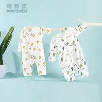 Baby one-piece summer thin baby pajamas Spring and autumn pure cotton long-sleeved climbing clothes for men and women children air conditioning clothes for autumn