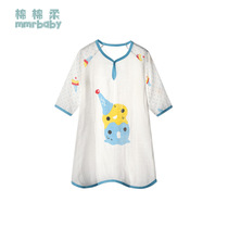 Baby gauze pajamas spring and autumn baby gowns thin infant nightgown cotton children summer long sleeve air conditioning clothing
