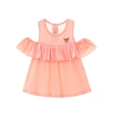 Детский летний топ с чашечками, тонкая шелковая футболка без рукавов, летняя одежда