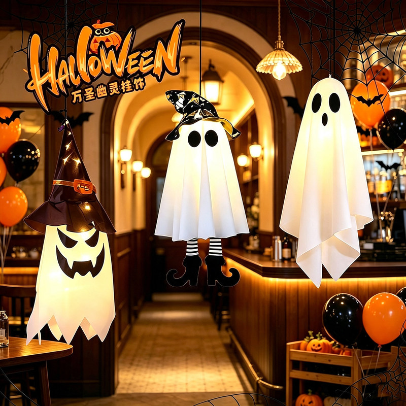 Halloween Props, Glowing Ghost Decorations, Scene Setup Props, Atmosphere-Creating Horror Haunted House Decorations Halloween Props, Glowing Ghost Decorations, Scene Setup Props, Atmosphere-Creating Horror Haunted House Decorations