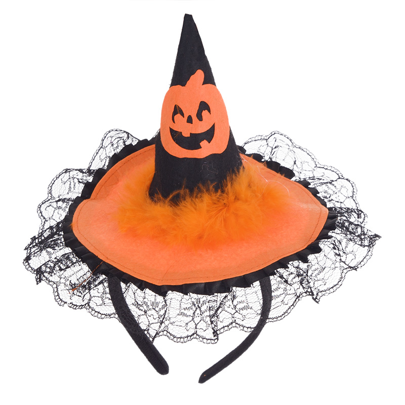 Halloween Dress Up Vật phẩm Đạo cụ cho trẻ em Mũ nón headband Mũ bí ngô Headband Spider Web Wizard Hat - Sản phẩm Đảng / Magic / Hiệu suất đồ hóa trang halloween cho be