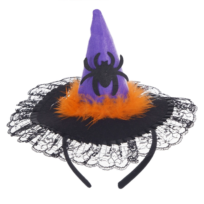 Halloween Dress Up Vật phẩm Đạo cụ cho trẻ em Mũ nón headband Mũ bí ngô Headband Spider Web Wizard Hat - Sản phẩm Đảng / Magic / Hiệu suất đồ hoá trang halloween cho bé