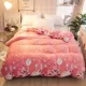 Coral quilt bao gồm một mảnh flannel mui xe hai mặt lông cừu nhung dày sang trọng cashmere mùa đông phụ nữ duy nhất đôi