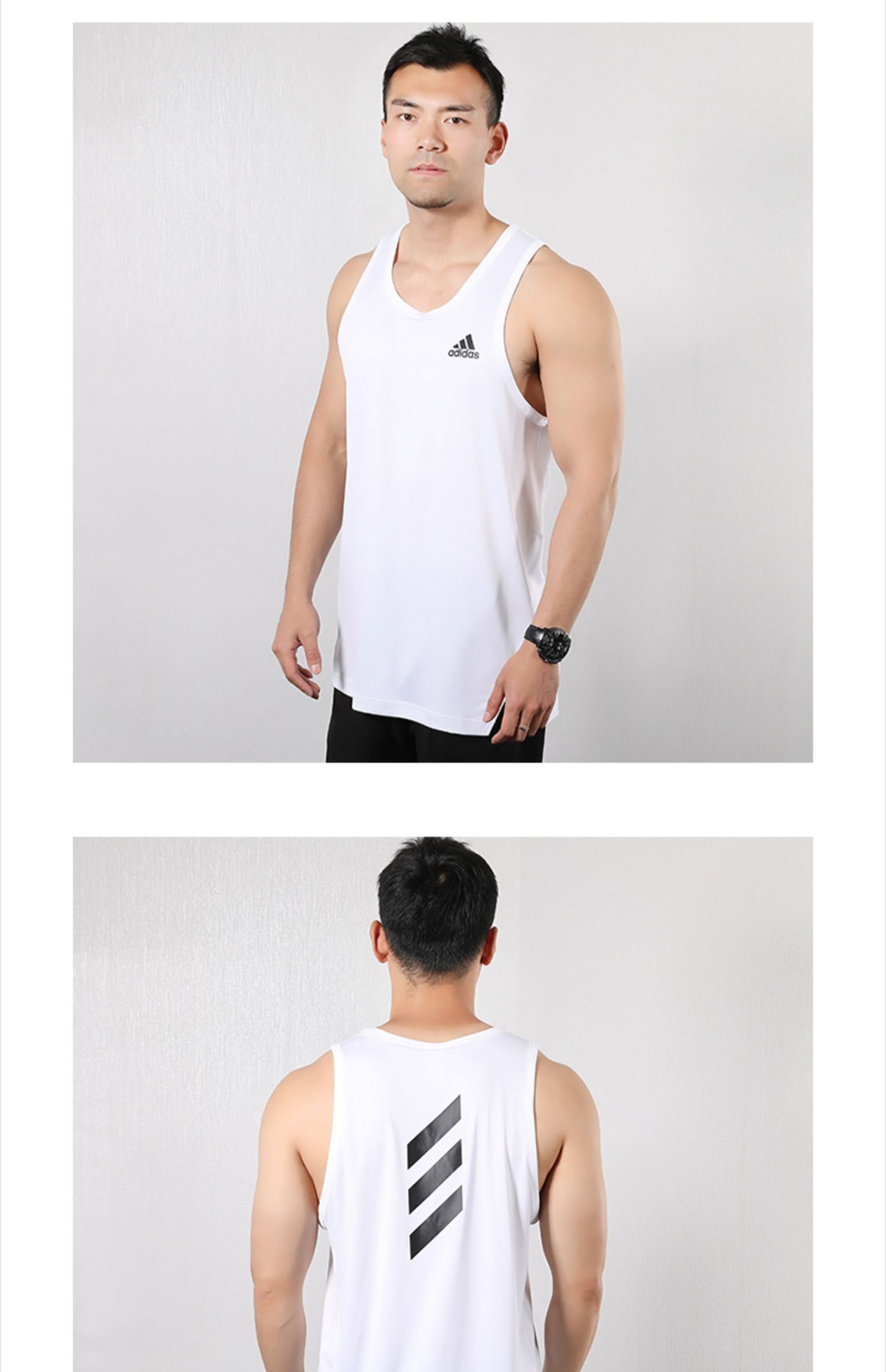 Adidas vest nam 2019 hè mới thể thao bóng rổ chạy thể thao thoáng khí không tay áo thun DU1679 - Áo phông thể thao áo thun reebok