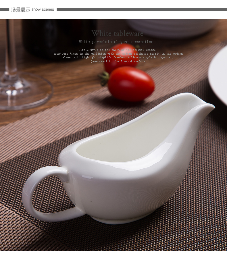 JingTianGe jingdezhen pure lead - free bucket ceramic ipads China black pepper sauce boat juice sauce poured juice cup west tableware