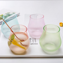 Cup creative personality trend Cute girl household glass ins simple frosted water cup Juice cup Drink cup