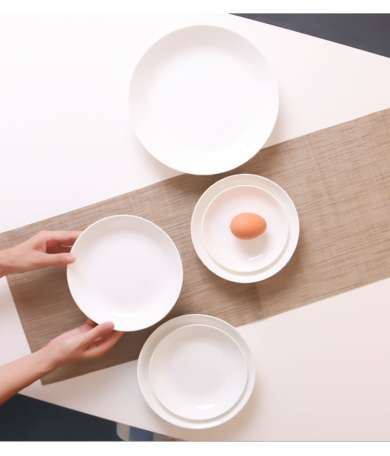 Dish Dish Dish household microwave ceramic cooking meal combination of circular ipads China deep Dish soup plate FanPan