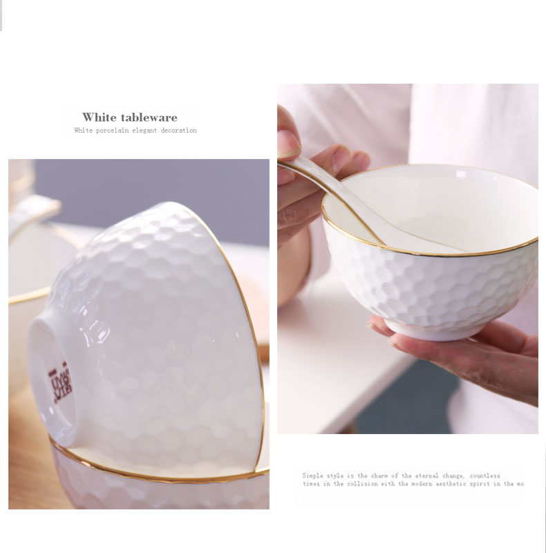 Paint at home of jingdezhen ceramic bowl ipads porcelain tableware rice bowls large bowl to eat small rainbow such as bowl soup bowl