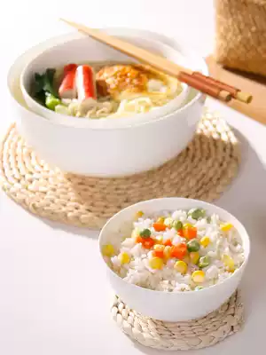 White household Jingdezhen bone china tableware, eating ceramic bowl, rice bowl, single large bowl, instant noodle bowl, soup bowl, large bowl