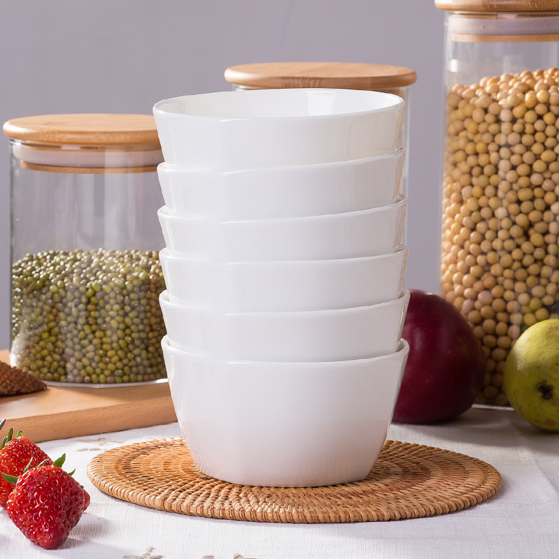 Jingdezhen move pure white lead - free household ceramic ipads China dinner party Korean rice bowl bowl rainbow such as bowl bowl 7 inches