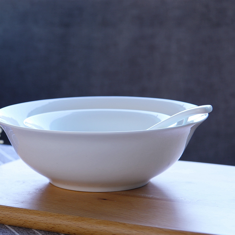 Jingdezhen pure white household small ipads bowls bowl of shark fin soup bowl of ceramic tableware rainbow such as bowl Chinese rice bowls microwave oven