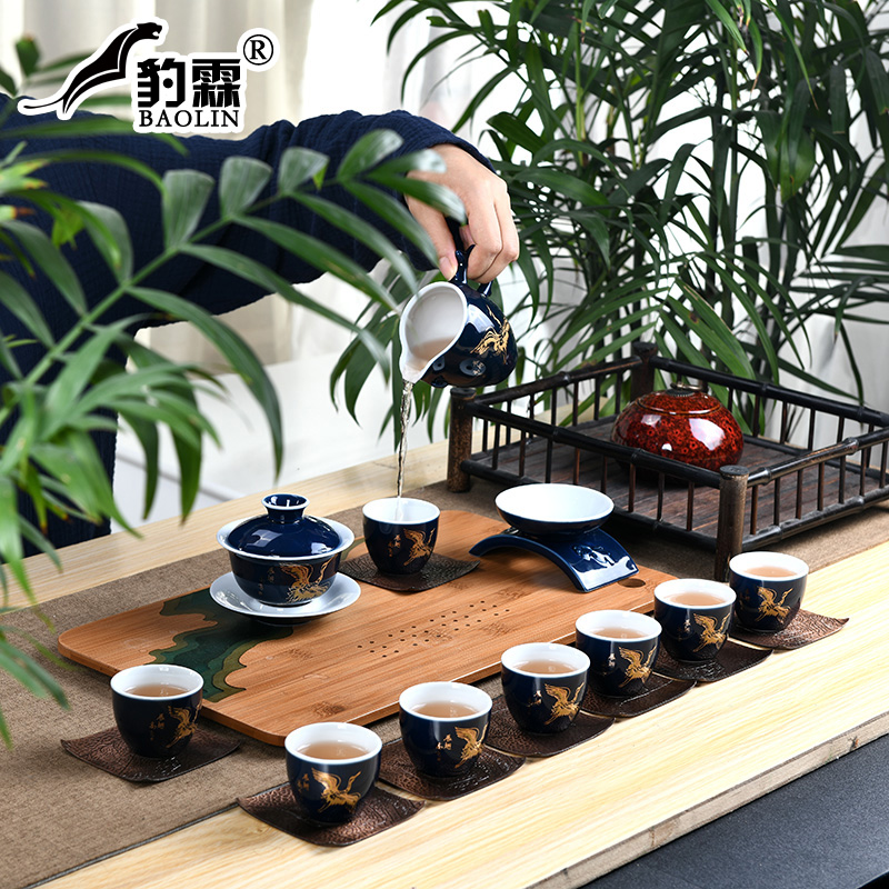 Leopard lam, ceramic kung fu tea set the home office of a complete set of tea ware creative name a cup of tea cups, tea accessories