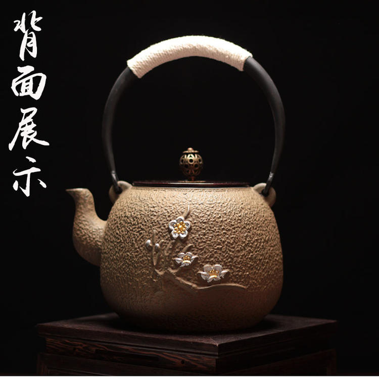 Leopard lam, pig iron pot of cast iron tea kettle Japanese household pure manual household electrical TaoLu kettle boil tea pot