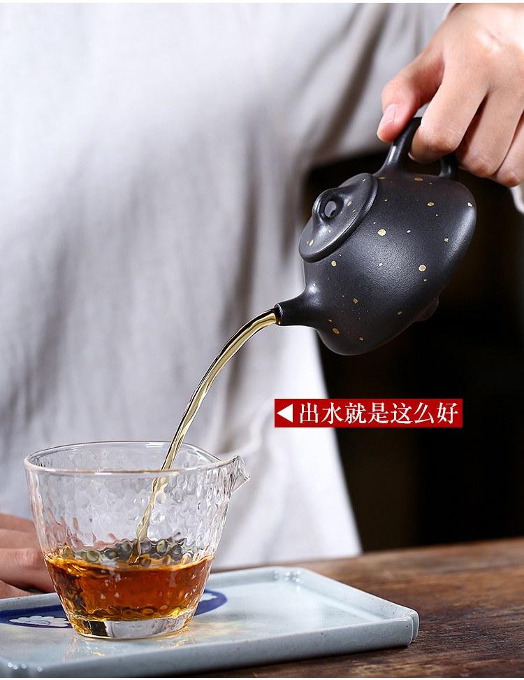 Leopard lam, yixing famous quality goods are it to pure manual kung fu tea set teapot best xi shi pot of the teapot