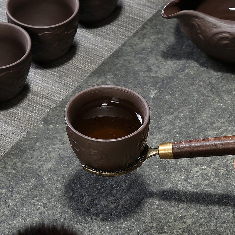 Leopard lam, celadon ceramic bamboo tea sets tea tray accessories kung fu tea special tea six gentleman 's suit accessories