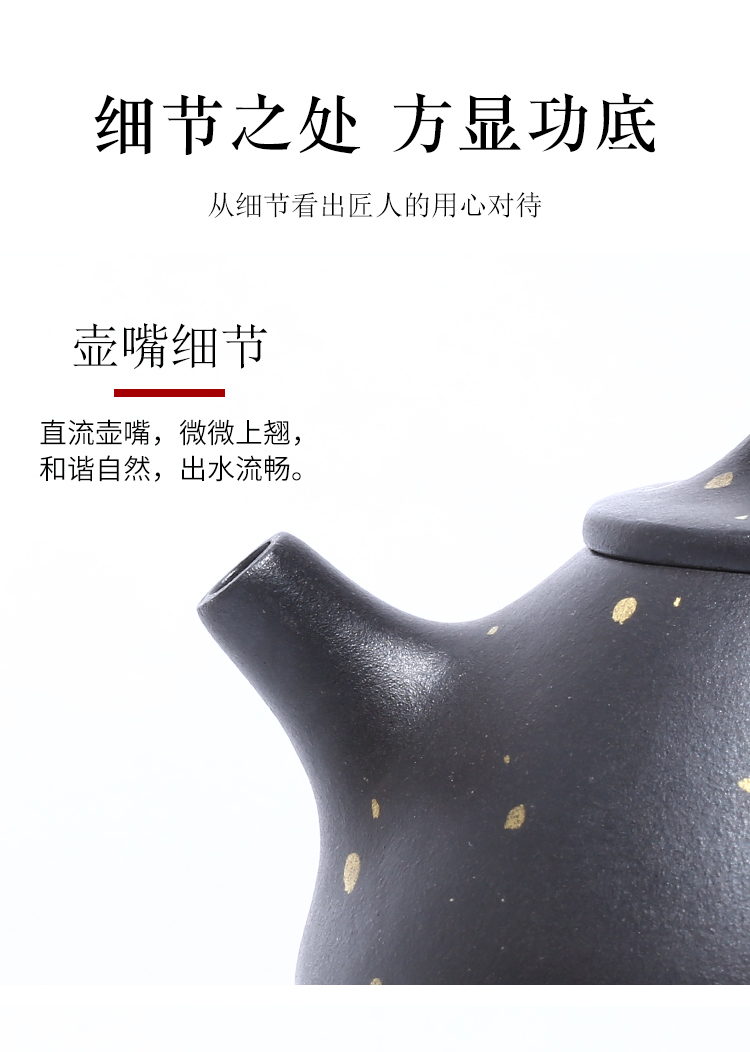 Leopard lam, yixing famous quality goods are it to pure manual kung fu tea set teapot best xi shi pot of the teapot