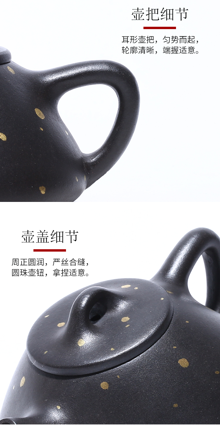 Leopard lam, yixing famous quality goods are it to pure manual kung fu tea set teapot best xi shi pot of the teapot