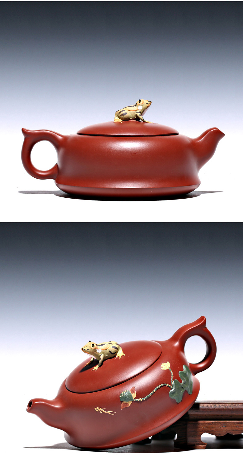 Leopard lam, yixing masters are it pure hand - made ball hole, xi shi tea pot size capacity of the single tea set