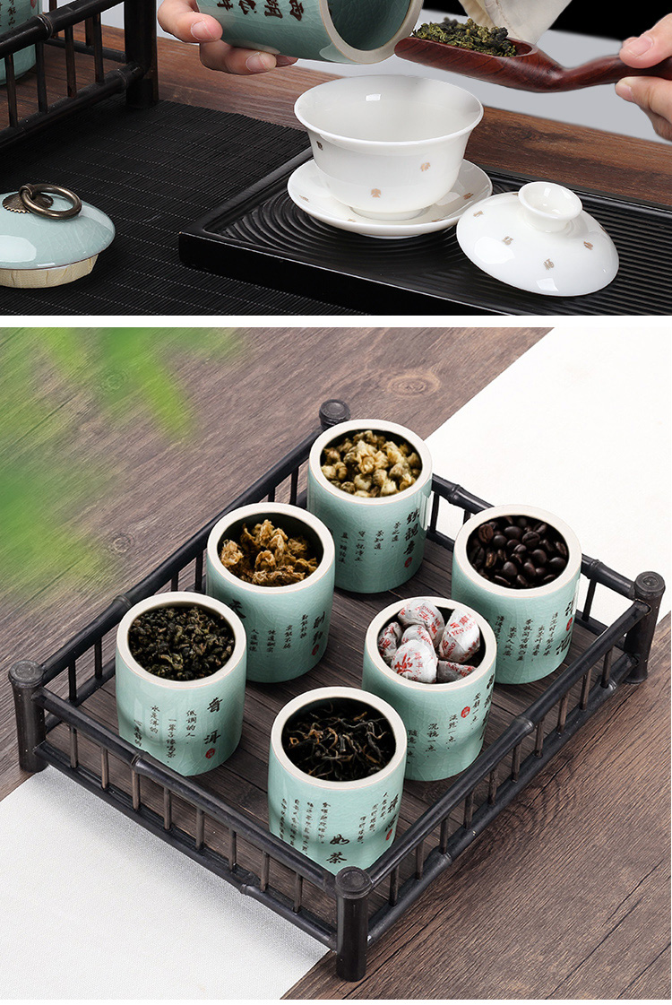 Leopard small tea pot receives tamhui elder brother up with ceramic pot seal storage tanks portable small mini travel home