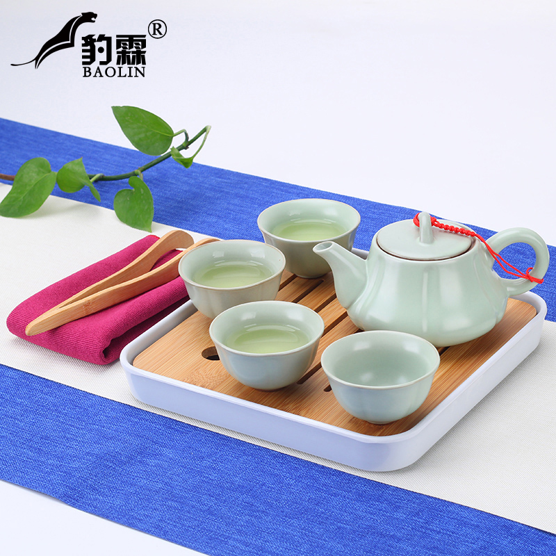 Contracted and I portable travel kung fu tea set home tea cup teapot jingdezhen sitting room is a small set of tea art