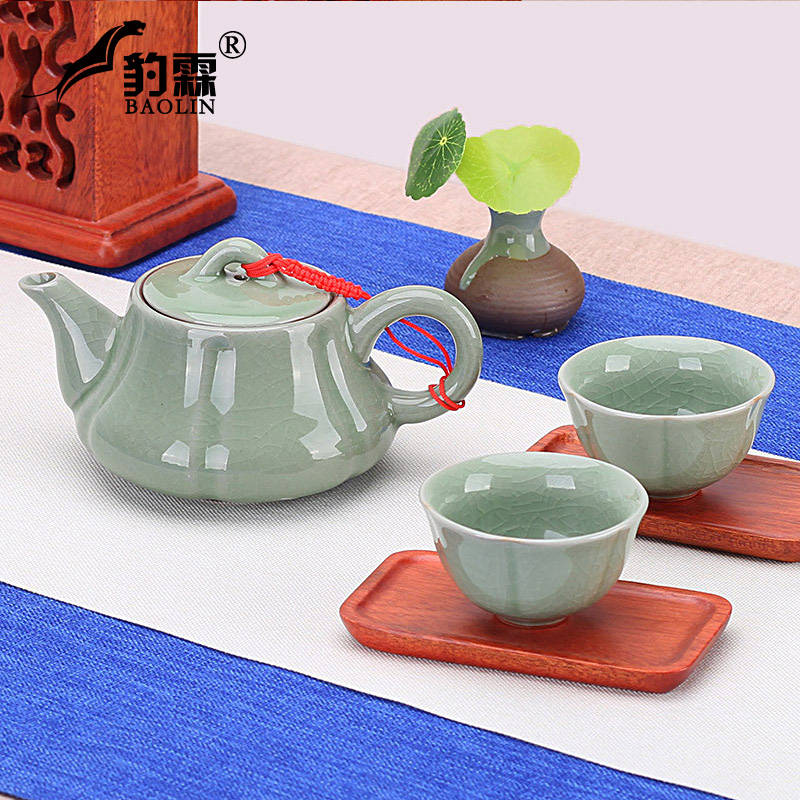 Leopard lam teapot single pot, kettle rushed the teapot it kung fu tea set small suit Chinese style household ceramic glass