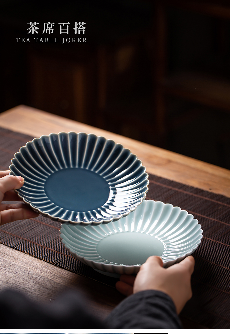 Clock home up pot bearing jingdezhen ceramics are it pot bearing dry fruit tray was kung fu tea tray tea tea table