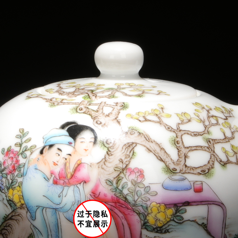 Jingdezhen chinaware sample tea cup hand - drawn characters powder enamel POTS all hand teapot kung fu tea pot