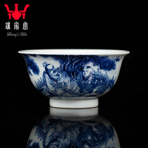 Zhongjia kiln owner Cup Jingdezhen pure hand-painted antique figure Cup ceramic kung fu tea cup owner single Cup