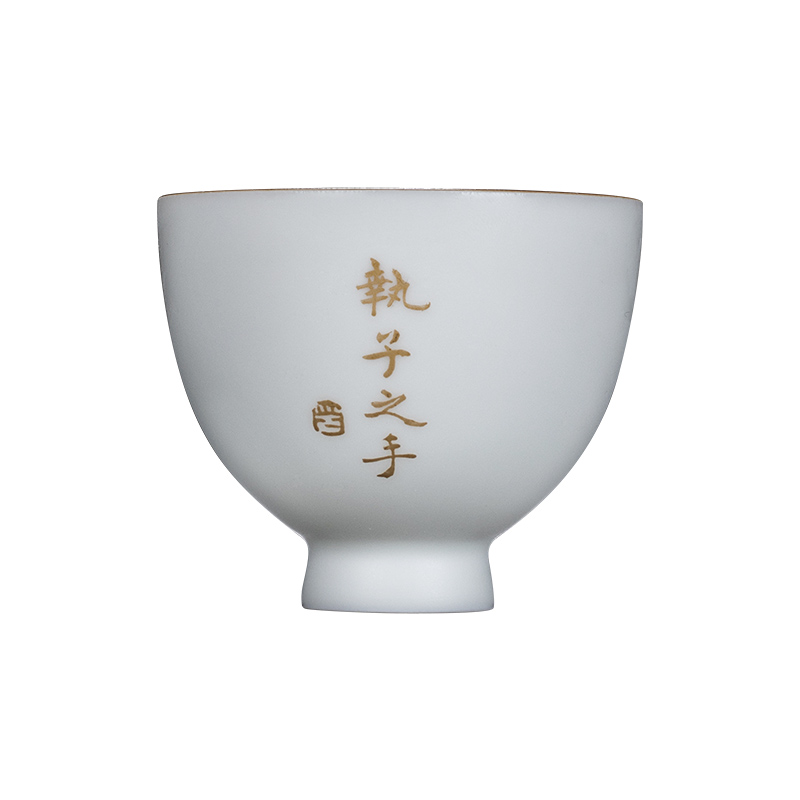 Clock home up porcelain teacup private custom jingdezhen ceramic cups and write the master cup kung fu tea cup