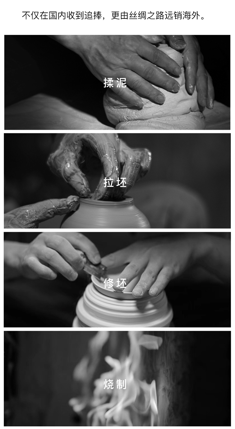 Clock home suit household jingdezhen up CPU shadow celadon kung fu tea cozy visitor group office lazy tea sets