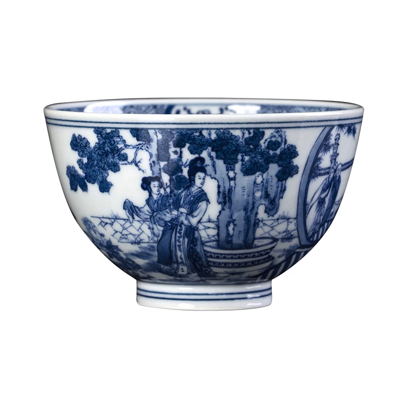Синий фарфоровый чайник мастер, чашка чайная чашечка Jingdezhen, ручная роспись голубой и белый, керамика, чашка