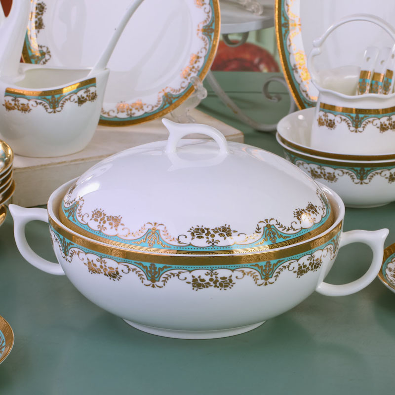 Jingdezhen porcelain tableware suit ipads head 60 key-2 luxury palace ou bowl dish dish ceramics tableware combination of Chinese style