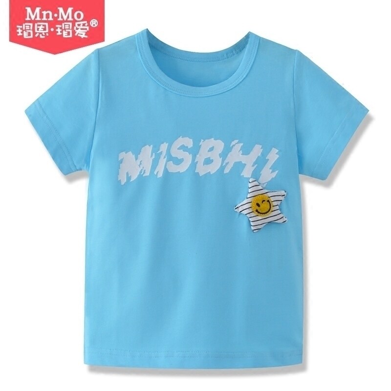 Bo En Bo love new summer children's short-sleeved T-shirt crew neck boy children baby t-shirt half-sleeve top Korean version