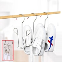 Stainless steel shai xie jia balcony gua xie jia Sun shoe adhesive hook multifunctional solid shai xie jia drying adhesive hook clip