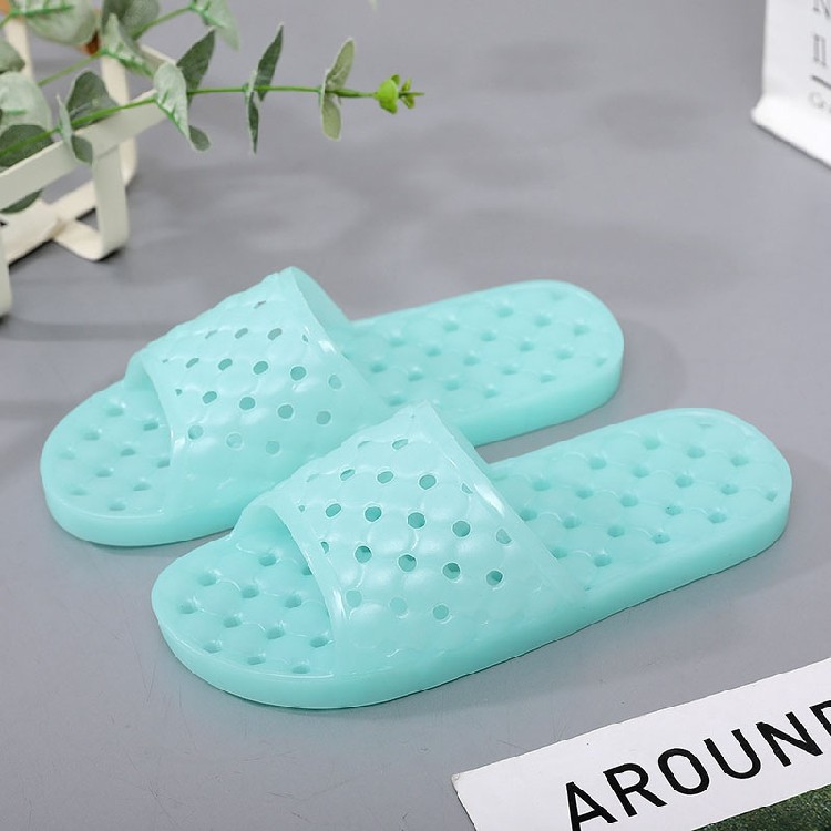 Crystal Hollow Bathroom Sandals and Slippers Hole Flat Bottom Couple Men Anti-slip Bath Leaky Breathable Deodorant Hotel Hotel