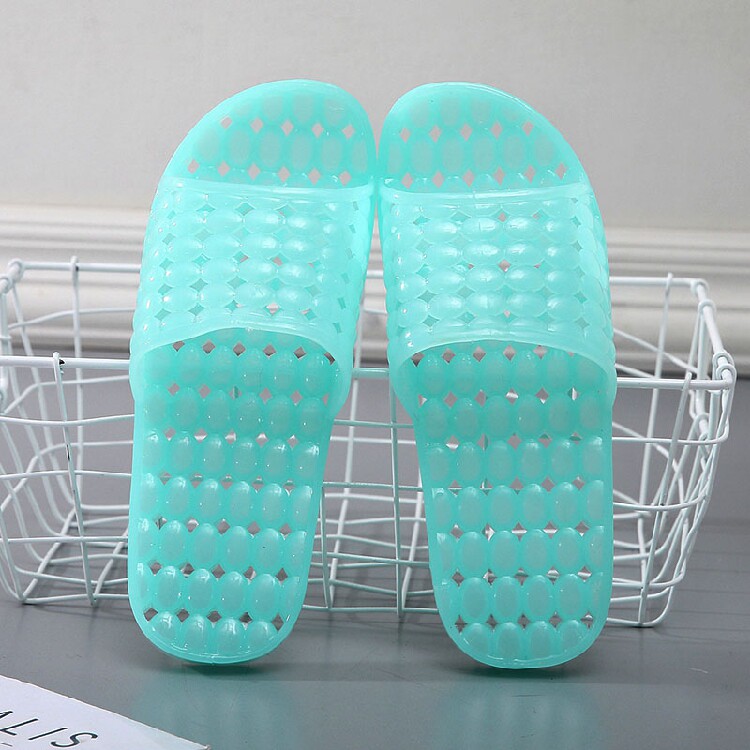 Crystal slippers women and men plastic deodorant home couple bathroom shower hollow hole shoes bath flat non-slip
