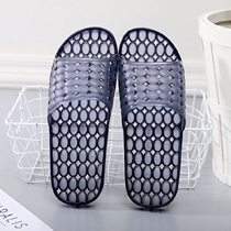 Jelly female summer home indoor non-slip thick bottom couple bath leaking plastic transparent crystal sandals and slippers male deodorant