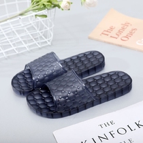 Household crystal jelly shoes thick bottom plastic slippers women summer non-slip bathroom bath deodorant casual couple sandals women