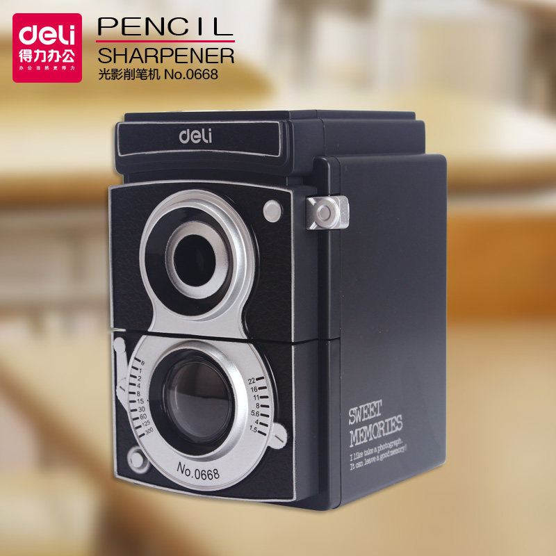 Powerful 0668 light and shadow hand-shaking pencil sharpener adjustable thickness pencil sharpener art-specific pencil planer