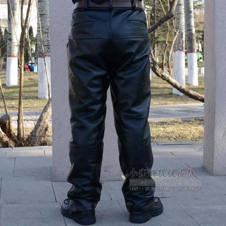 Pantalon cuir homme droit pour hiver - Ref 1492759 Image 12