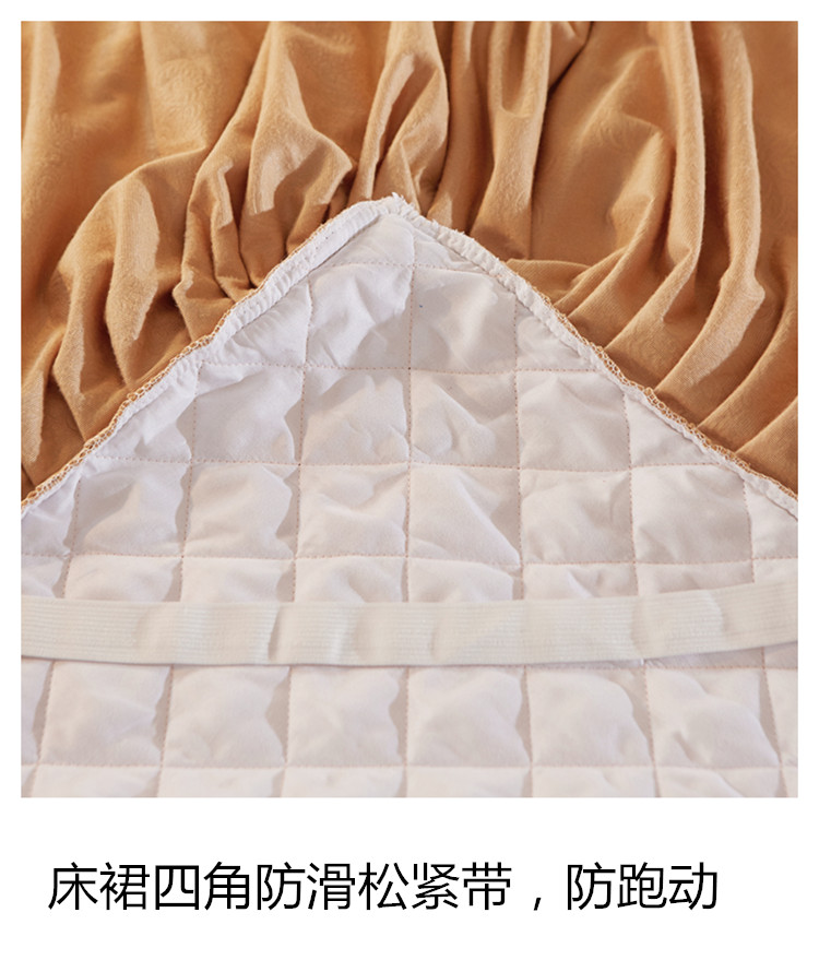 Châu âu chần độn pha lê cashmere giường váy bốn mảnh đặt 1.5 m giường đôi bìa 4 piece set 1.8 m bộ đồ giường ấm chăn ga khách sạn