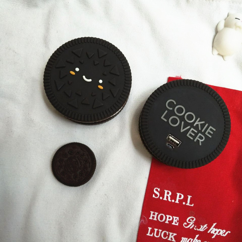 Cookie có thể Aiaoliao sáng tạo sô cô la bánh sandwich sạc kho báu Andrews của Apple điện thoại điện thoại di động miễn phí vận chuyển - Ngân hàng điện thoại di động sạc dự phòng mi