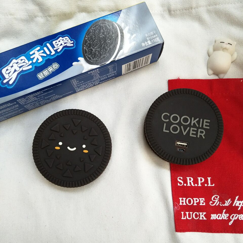 Cookie có thể Aiaoliao sáng tạo sô cô la bánh sandwich sạc kho báu Andrews của Apple điện thoại điện thoại di động miễn phí vận chuyển - Ngân hàng điện thoại di động sạc dự phòng mi