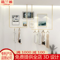 Clothing store womens clothing store shelves Nakajima childrens clothing special Internet celebrity display rack clothes rack display rack hanging rack gold