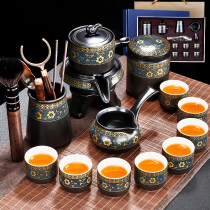 New Lazy stone grinding kung fu tea set home simple automatic rotation when running ceramic office